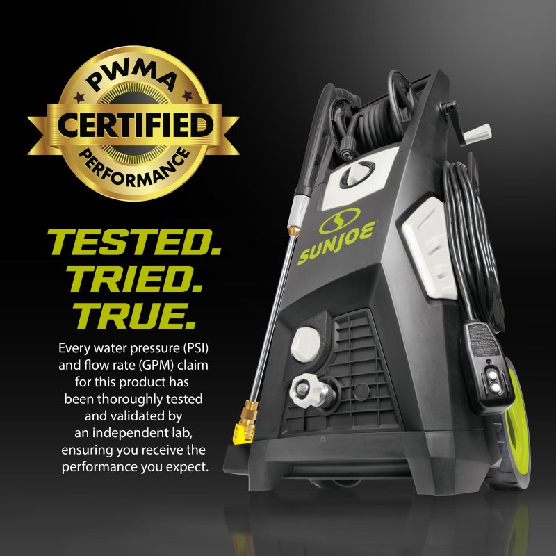Sun Joe SPX3501 Certified Rated 2000 PSI Electric Pressure Washer | 1.1 GPM | Hose Reel | Brushless Induction - 图片 3
