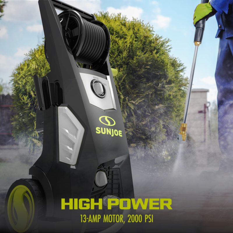 Sun Joe SPX3501 Certified Rated 2000 PSI Electric Pressure Washer | 1.1 GPM | Hose Reel | Brushless Induction - 图片 5