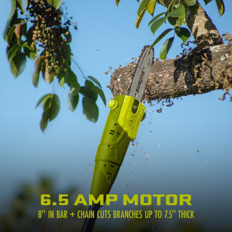 Sun Joe SWJ800E Electric Telescoping Pole Chain Saw | 8-inch | 6.5-Amp | 7.5-inch Cutting Thickness Max - 图片 5