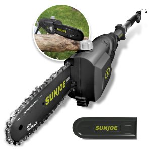 Sun Joe SWJ802E Electric Multi-Angle Pole Chain Saw | 8 inch | 6.5 Amp (Green)