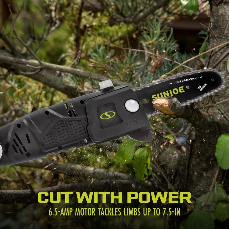 Sun Joe SWJ802E Electric Multi-Angle Pole Chain Saw | 8 inch | 6.5 Amp (Green) - 图片 5