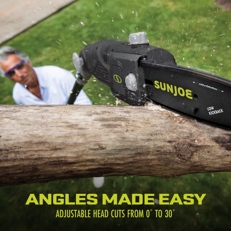 Sun Joe SWJ802E Electric Multi-Angle Pole Chain Saw | 8 inch | 6.5 Amp (Green) - 图片 6