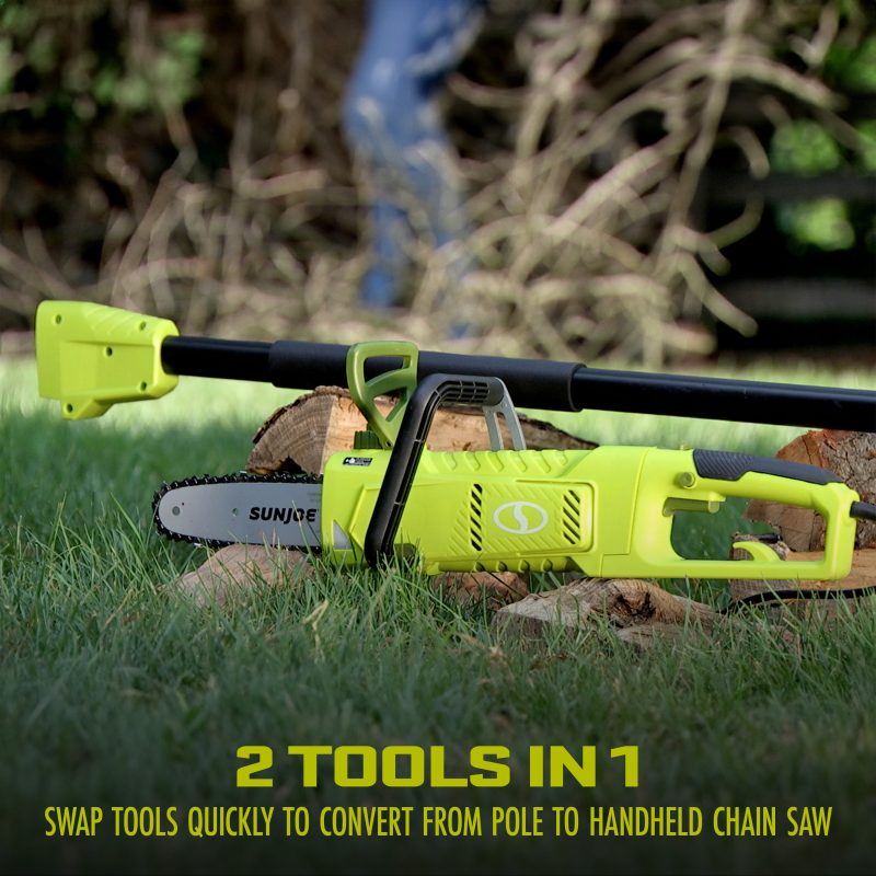 Sun Joe SWJ805E Electric Convertible Pole Chain Saw | 8-inch | 6-Amp | 7.5-inch Cutting Thickness Max - 图片 3