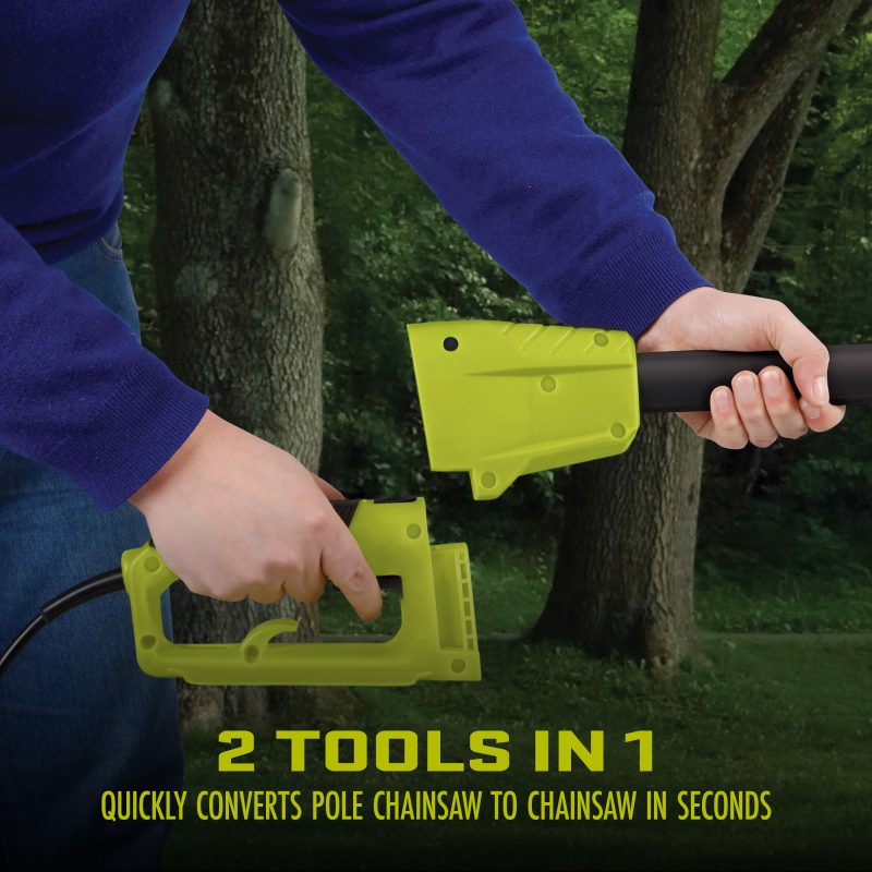 Sun Joe SWJ806E 2-in-1 Electric Convertible Pole Chain Saw | 8-inch | 8-Amp - 图片 4