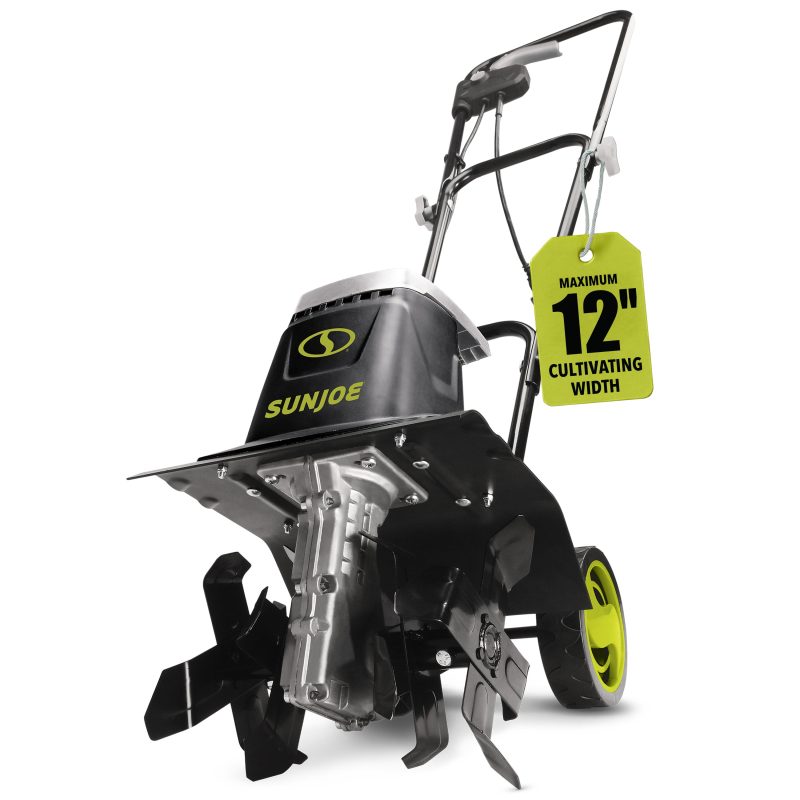 Sun Joe TJ602E Electric Garden Tiller + Cultivator | 12-inch | 8-Amp | 3-Position Height Adjustment - 图片 2