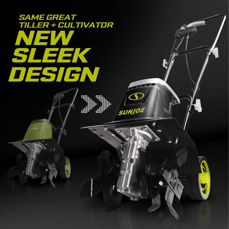 Sun Joe TJ602E Electric Garden Tiller + Cultivator | 12-inch | 8-Amp | 3-Position Height Adjustment - 图片 3