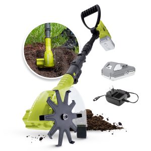 Sun Joe TJW24C 24-Volt* Cordless Telescoping Weeder + Cultivator Kit | W/ 2.0-Ah Battery + Charger
