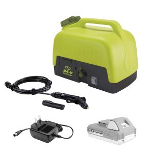Sun Joe WA24C-LTE 24-Volt* IONMAX Cordless Go-Anywhere Portable Sink/Shower Spray Washer Kit | 5 Gal | 116 PSI Max* | 1.5 GPM Max* | W/ 2.0Ah Battery + Charger