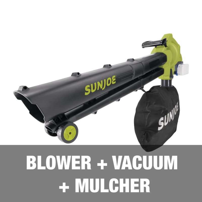 Sun Joe 48-Volt* IONMAX Cordless Leaf Blower Vacuum Mulcher Kit | 163-MPH | 391-CFM | W/ 2 x 5.0-Ah Batteries + Dual Port Charger - 图片 5