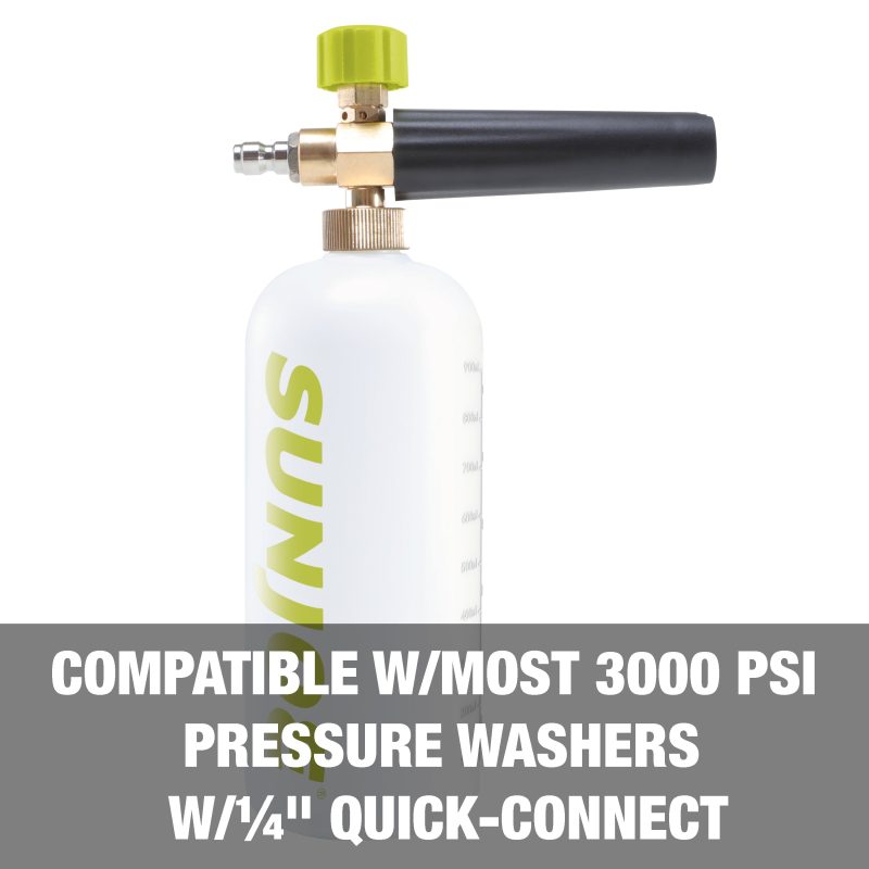 Sun Joe SPX-FC34-MXT Foam Cannon for SPX Series Electric Pressure Washers 34 Oz. | 1/4" Quick Connector | 5 Quick Connect Nozzle Tips - 图片 7