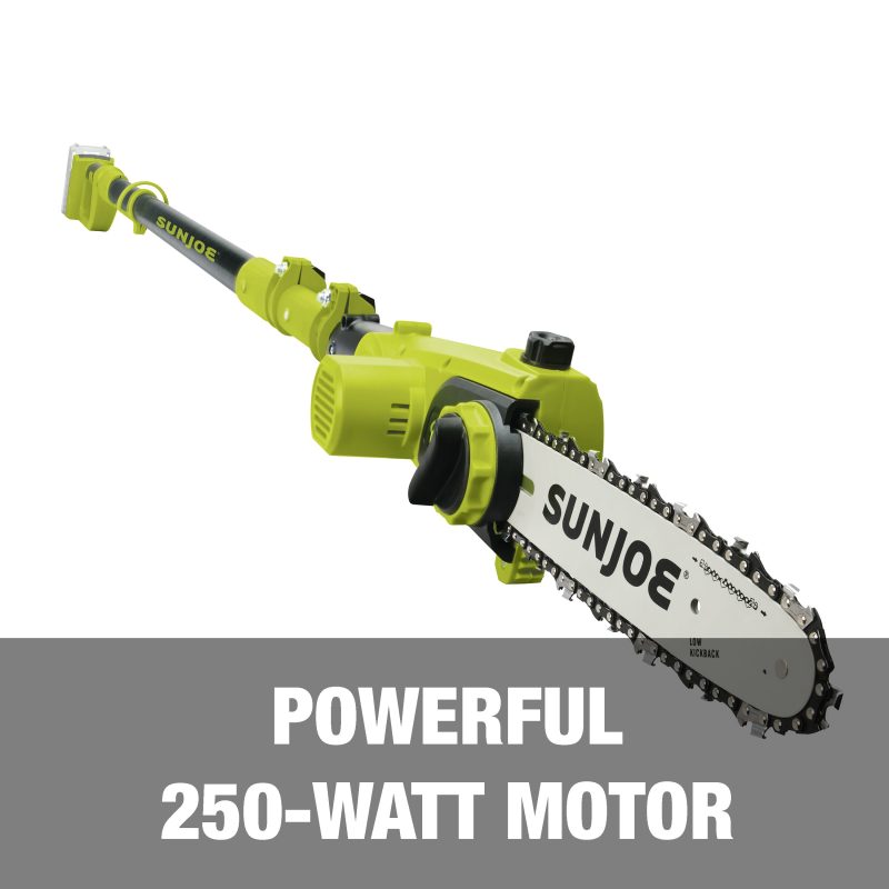 Sun Joe 24V-PS10-LTE 24-Volt* IONMAX Cordless Telescoping Pole Chainsaw | 10-inch | W/ 2.0-Ah Battery + Charger - 图片 3