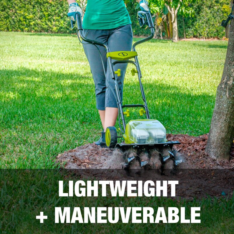 Sun Joe 48-Volt* IONMAX Cordless Garden Tiller + Cultivator Kit | W/ 2 x 5.0-Ah Batteries + Charger - 图片 7