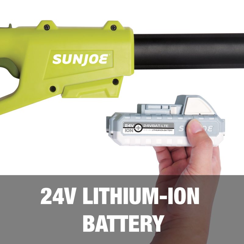 Sun Joe 24V-PS8CMAX-LTE 24-Volt* IONMAX Cordless Telescoping Pole Chain Saw Kit | 8-inch | W/ Bonus Spare Chain, 2.0-Ah Battery + Charger - 图片 6
