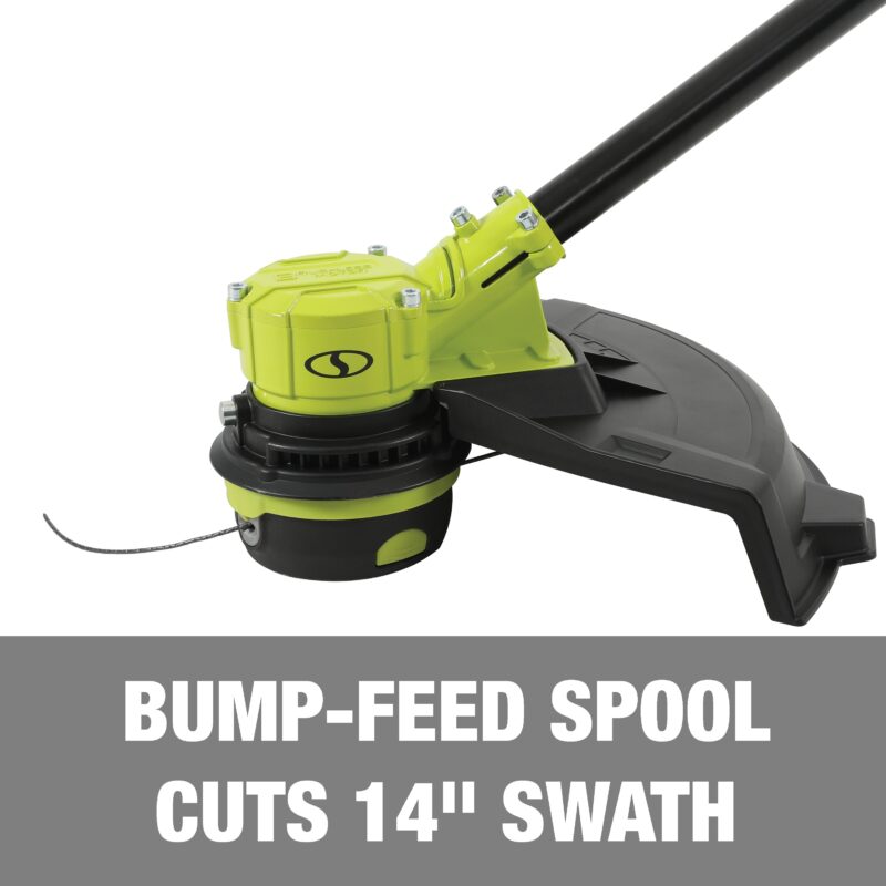 Sun Joe 24V-ST14B 24-Volt* IONMAX Cordless Dual-Line String Trimmer | 14-inch | 2-Speed | Brushless Motor | W/ 4.0-Ah Battery + Charger - 图片 4