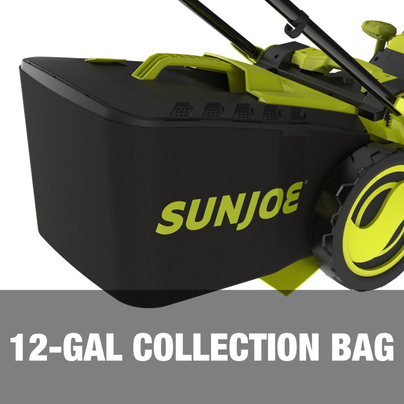Sun Joe 24V-X2-16LM 48-Volt* IONMAX Cordless Brushless Lawn Mower Kit | 16-Inch | 12-Gallon Collection Bag | Comfort Grip | 6-Position Height Adjustment | W/ 2 x 4.0-Ah Batteries + Charger - 图片 8