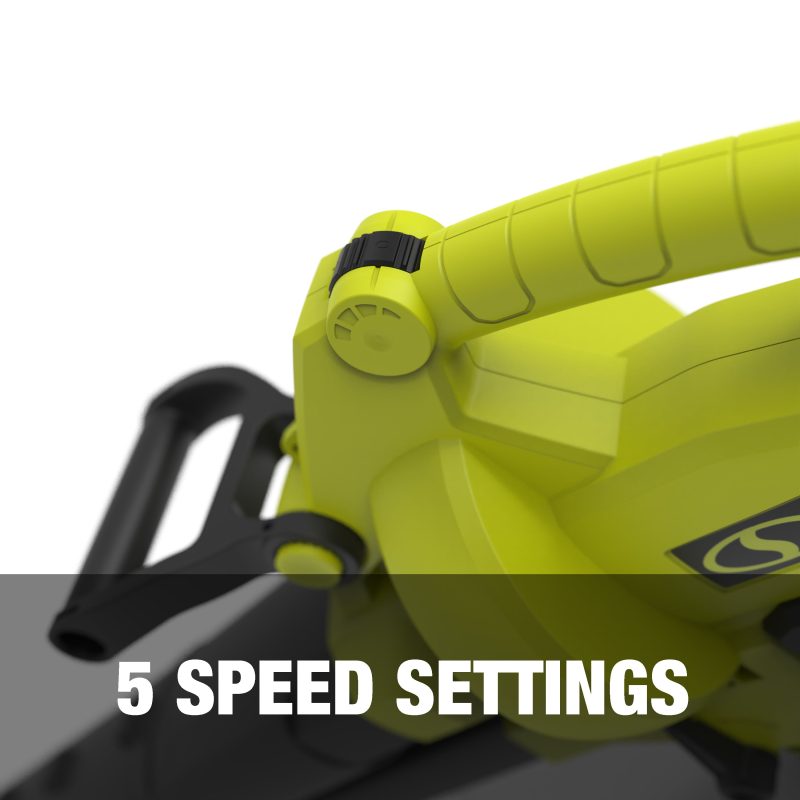 Sun Joe 48-Volt* IONMAX Cordless Leaf Blower Vacuum Mulcher Kit | 163-MPH | 391-CFM | W/ 2 x 5.0-Ah Batteries + Dual Port Charger - 图片 7