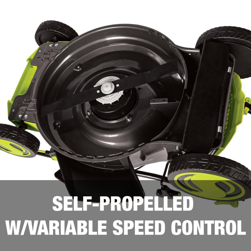 Sun Joe 24V-X2-21LMSP 48-Volt* IONMAX Cordless Self-Propelled Lawn Mower | 20-inch | 7-Position | Collection Bag | Mulching Plug | W/ 2 x 4.0-Ah Batteries + Charger - 图片 7