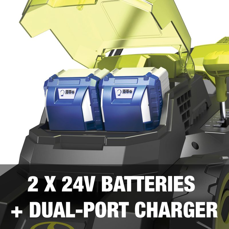 Sun Joe 24V-X2-16LM 48-Volt* IONMAX Cordless Brushless Lawn Mower Kit | 16-Inch | 12-Gallon Collection Bag | Comfort Grip | 6-Position Height Adjustment | W/ 2 x 4.0-Ah Batteries + Charger - 图片 4