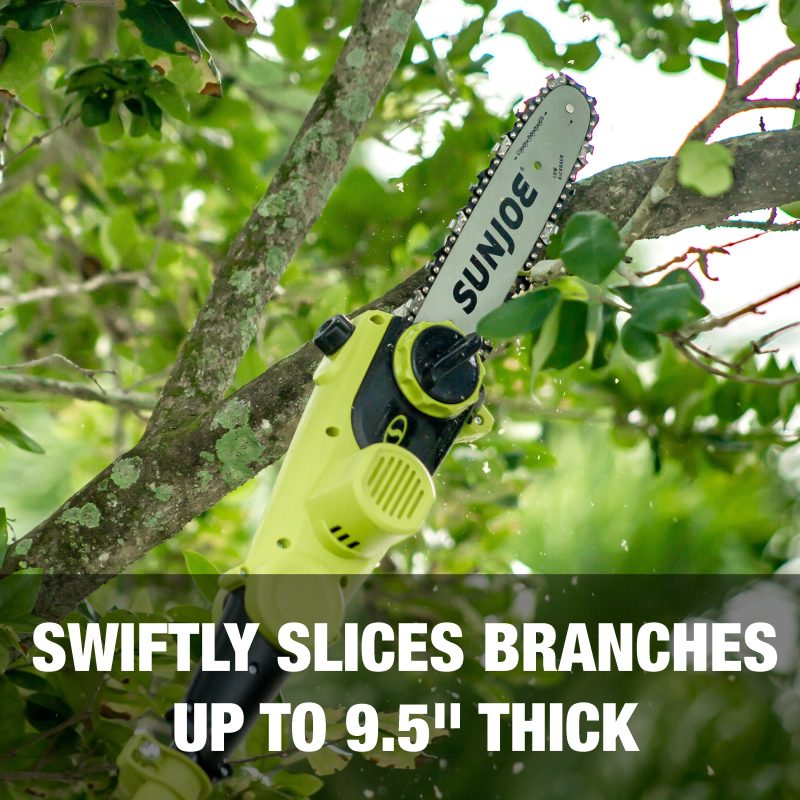 Sun Joe 24V-PS10-LTE 24-Volt* IONMAX Cordless Telescoping Pole Chainsaw | 10-inch | W/ 2.0-Ah Battery + Charger - 图片 7