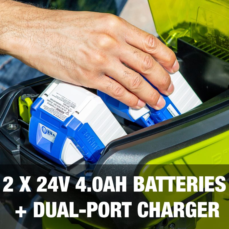 Sun Joe 24V-X2-21LMSP 48-Volt* IONMAX Cordless Self-Propelled Lawn Mower | 20-inch | 7-Position | Collection Bag | Mulching Plug | W/ 2 x 4.0-Ah Batteries + Charger - 图片 4