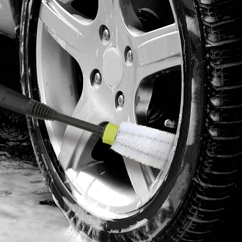 Sun Joe Auto Cleaning System for Most Pressure Washers | W/ 180° Rotating Brush, Feather Bristle Brush, Wheel/Rim Detailing Brush, Undercarriage Turbo Nozzle, Microfiber Cleaning Cloths & Universal Adapters for Most Brands up to 3500-PSI - 图片 12