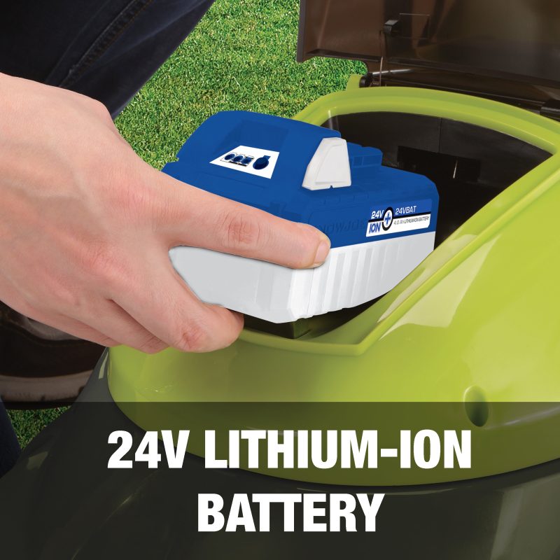Sun Joe 24V-MJ14C 24-Volt* IONMAX Cordless Push Lawn Mower Kit | 14-inch | W/ 4.0-Ah Battery + Charger - 图片 5