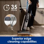 Tineoc Floor ONE S5 Smart Cordless Wet Dry Vacuum Cleaner and Mop for Hard Floors, Digital Display, Long Run Time, Great for Sticky Messes and Pet Hair, Space-Saving Design, Blue